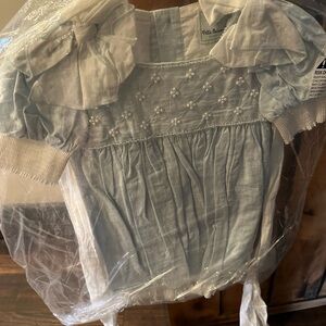 Blue Kids Top with Bow Accents